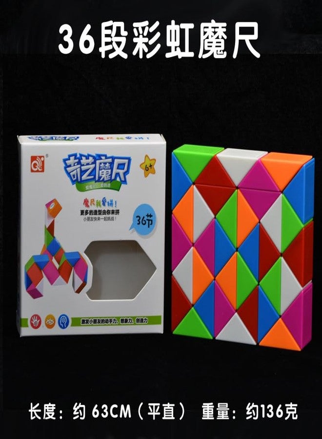 ICW Snake Educational Puzzle Toy for Ages 6+, Multi-Coloured (36 Blocks) - Image 4